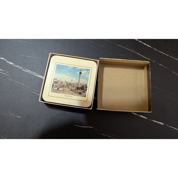 Vintage Cloverleaf London Landmark Coaster Set Of 6 Featuring Iconic Scenes - Picture 5 of 9